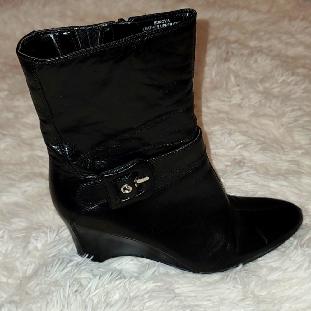 Bandolino Novia Black Leather Boot 9